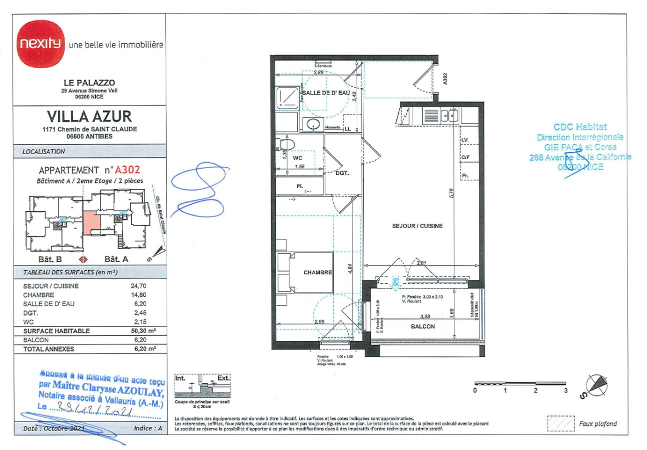 Appartement à louer, 50m², Antibes