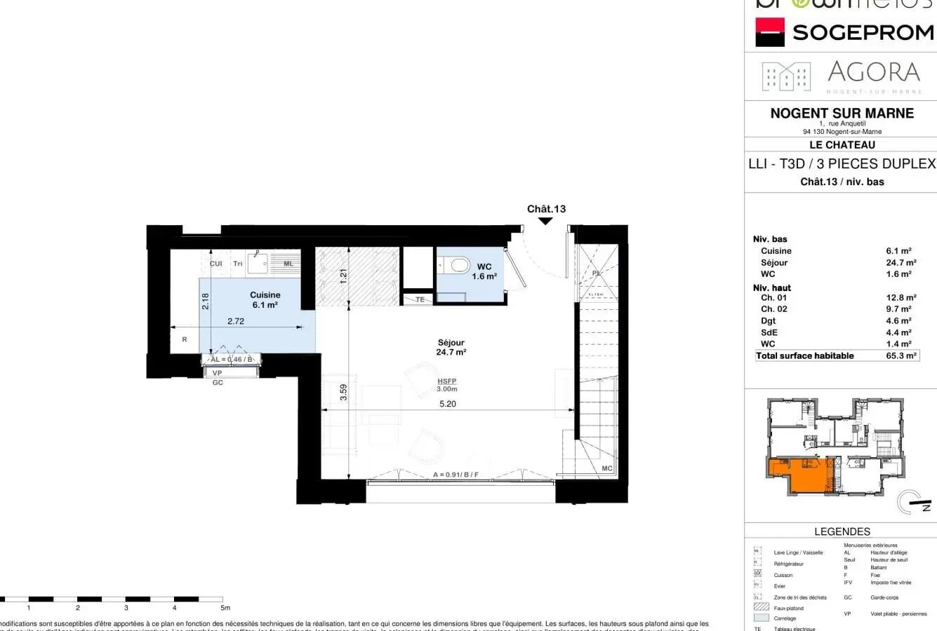 Appartement à louer, 65m², Nogent-sur-Marne