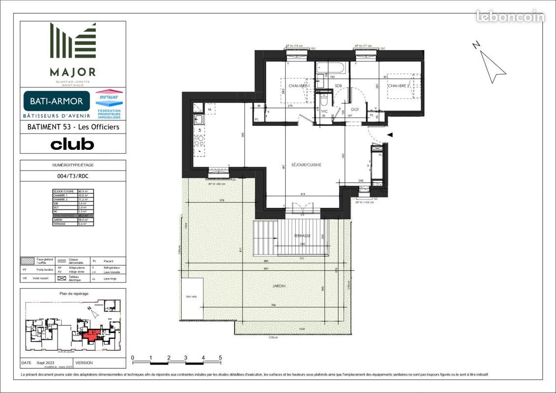 Appartement à louer, 69m², Saint-Malo