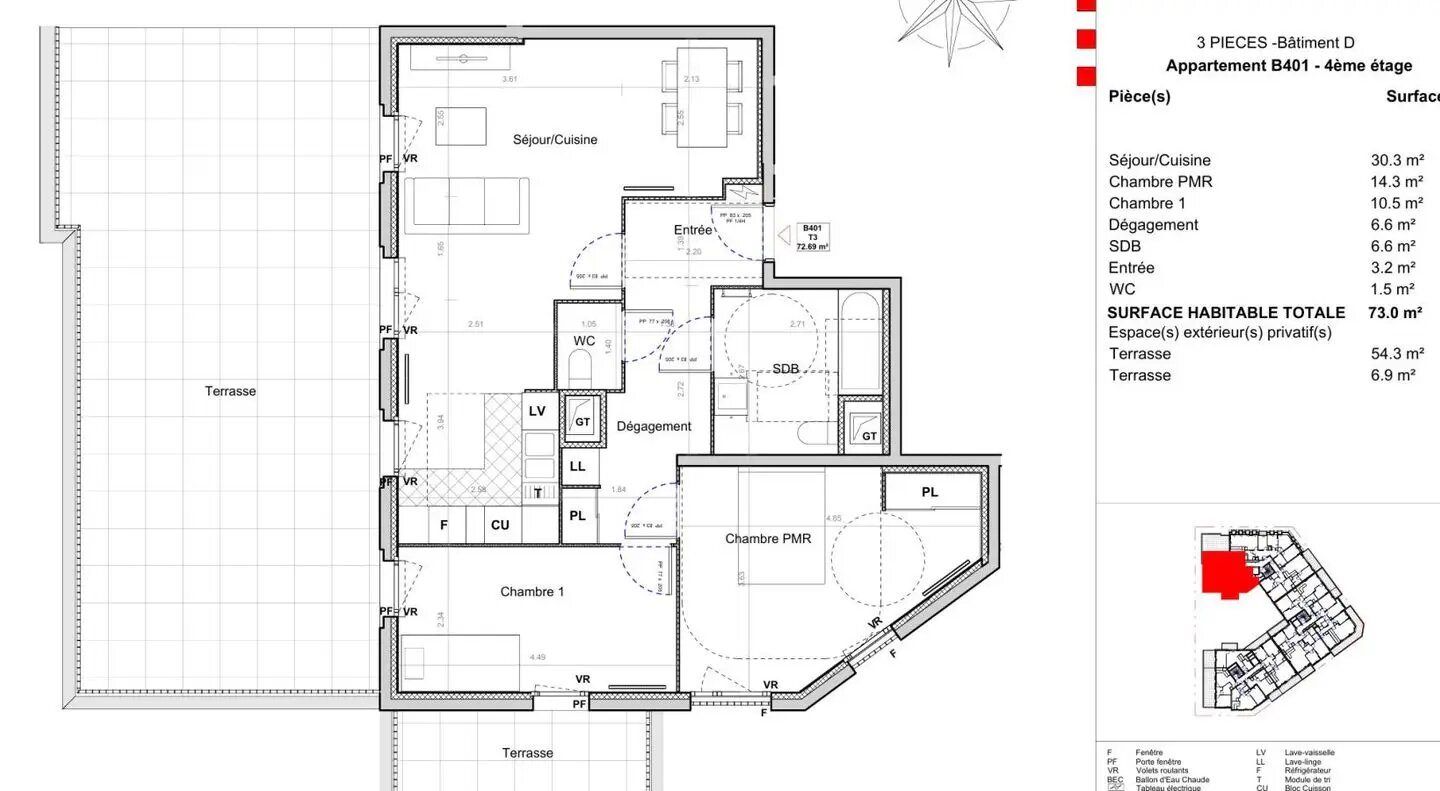 Appartement à louer, 73m², Sucy-en-Brie
