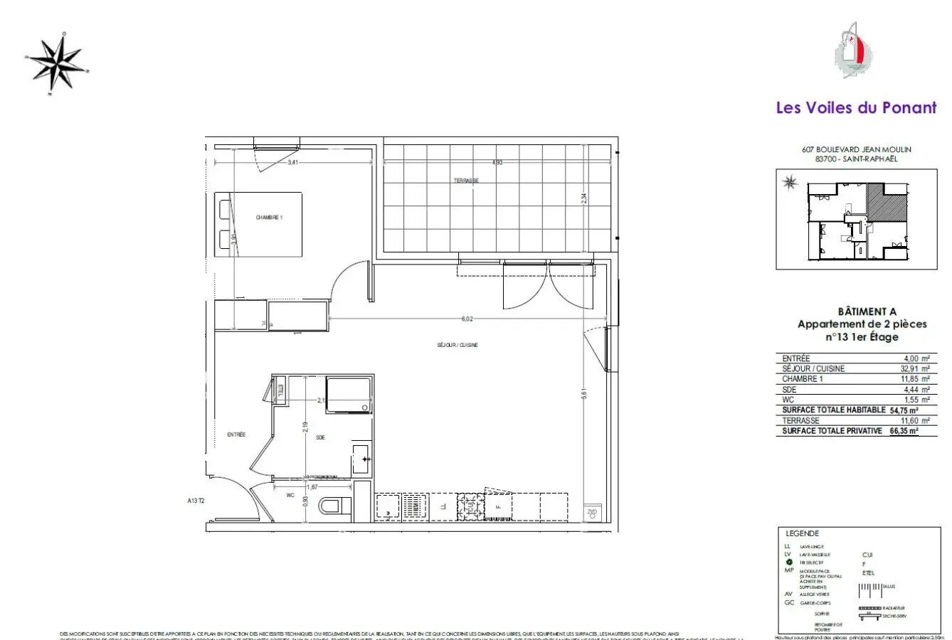 Appartement à louer, 55m², Saint-Raphaël