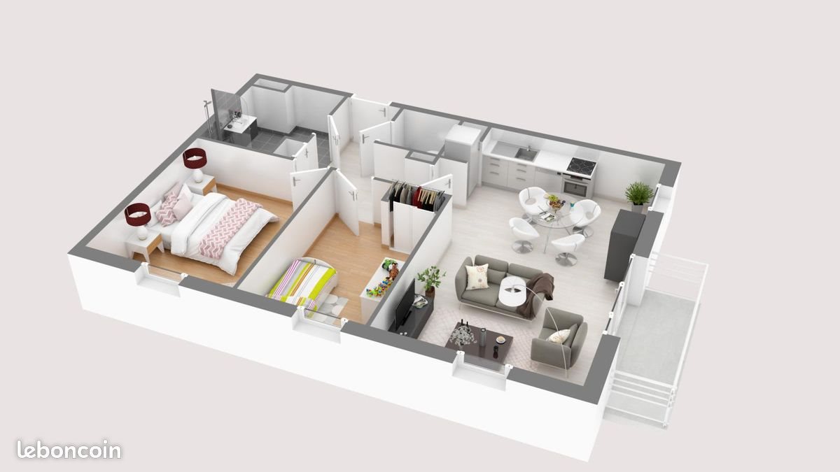 Appartement à louer, 62m², Halluin