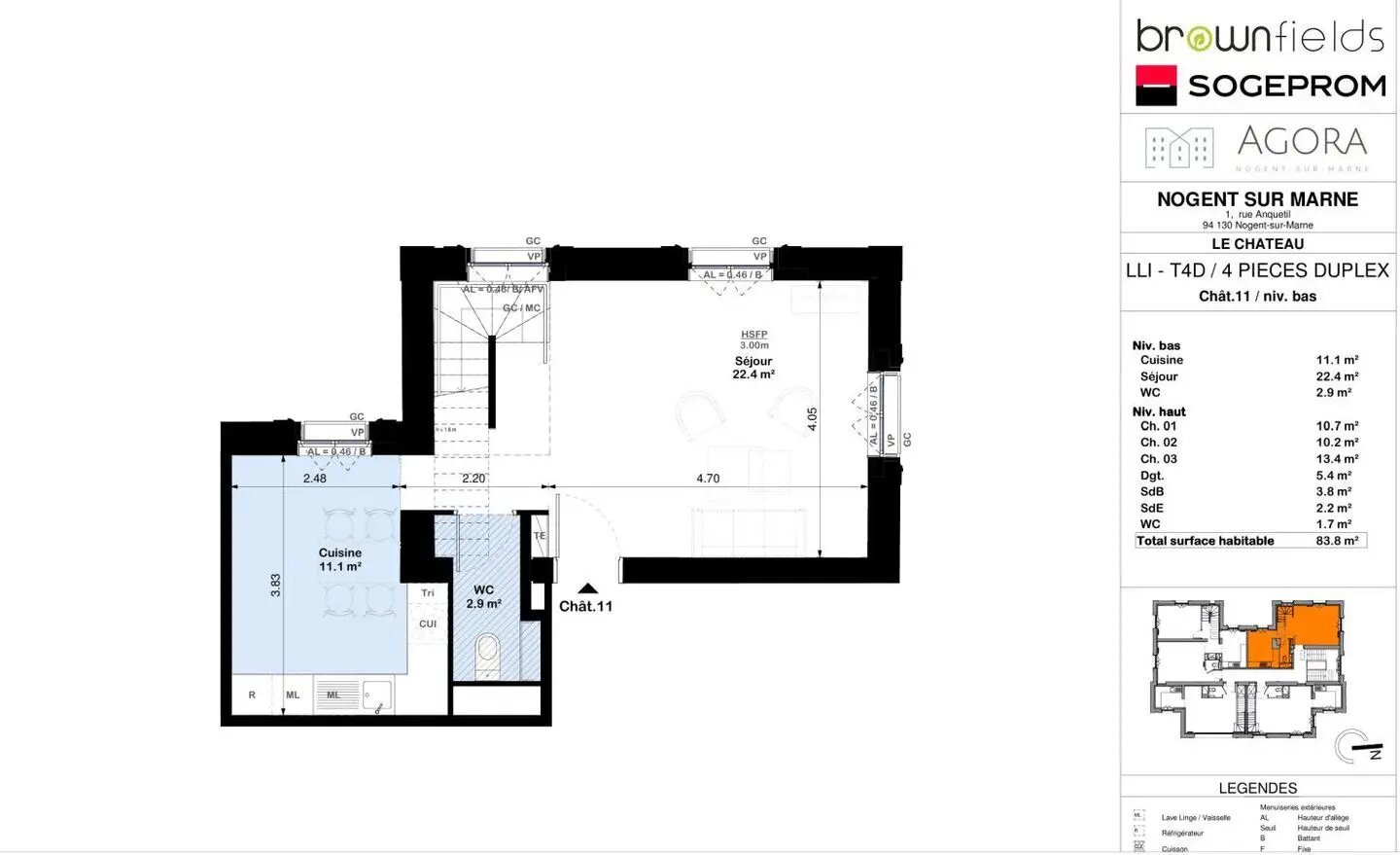 Appartement à louer, 84m², Nogent-sur-Marne