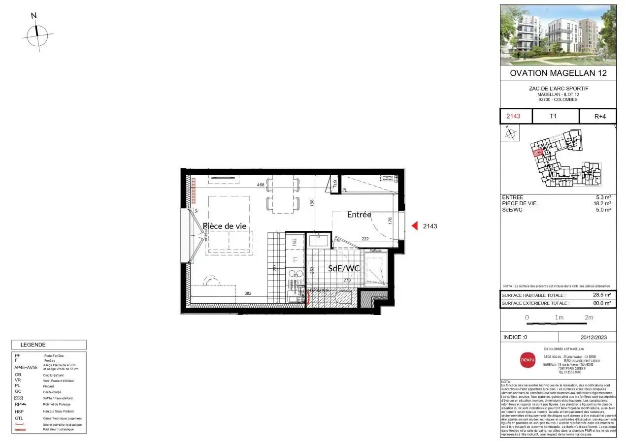 Appartement à louer, 29m², Colombes