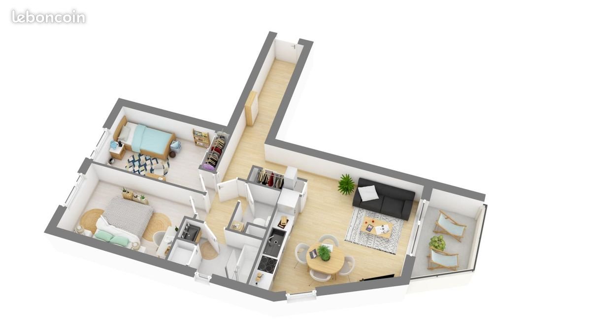 Appartement à louer, 68m², Vitrolles