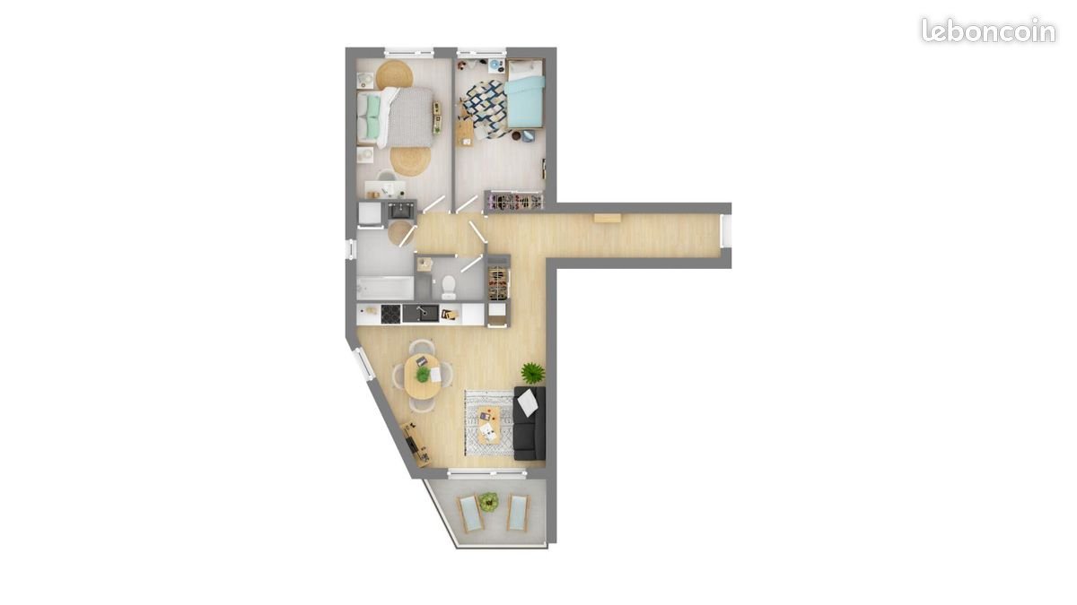 Appartement à louer, 68m², Vitrolles