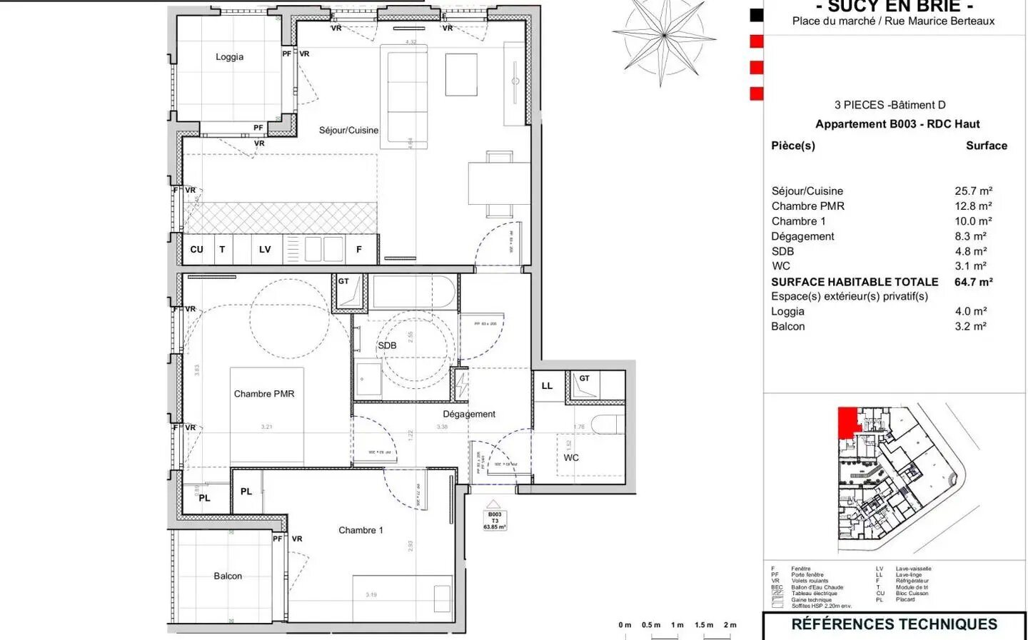 Appartement à louer, 64m², Sucy-en-Brie
