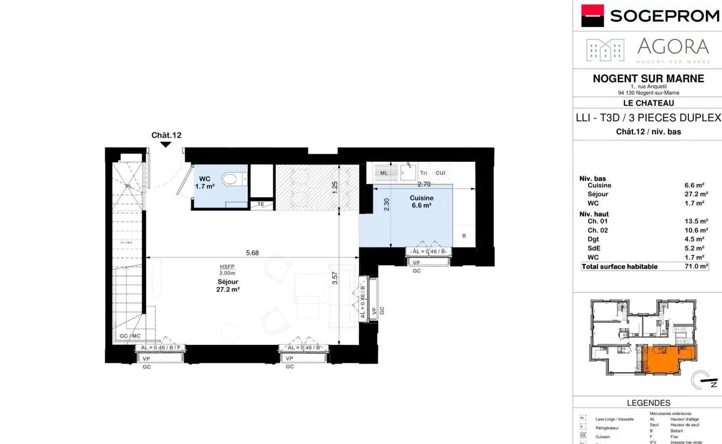 Appartement à louer, 71m², Nogent-sur-Marne