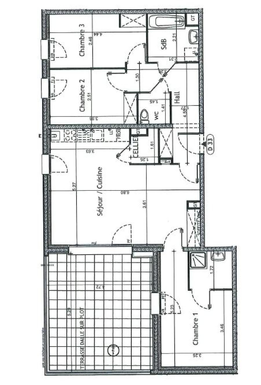 Appartement à louer, 85m², Loos