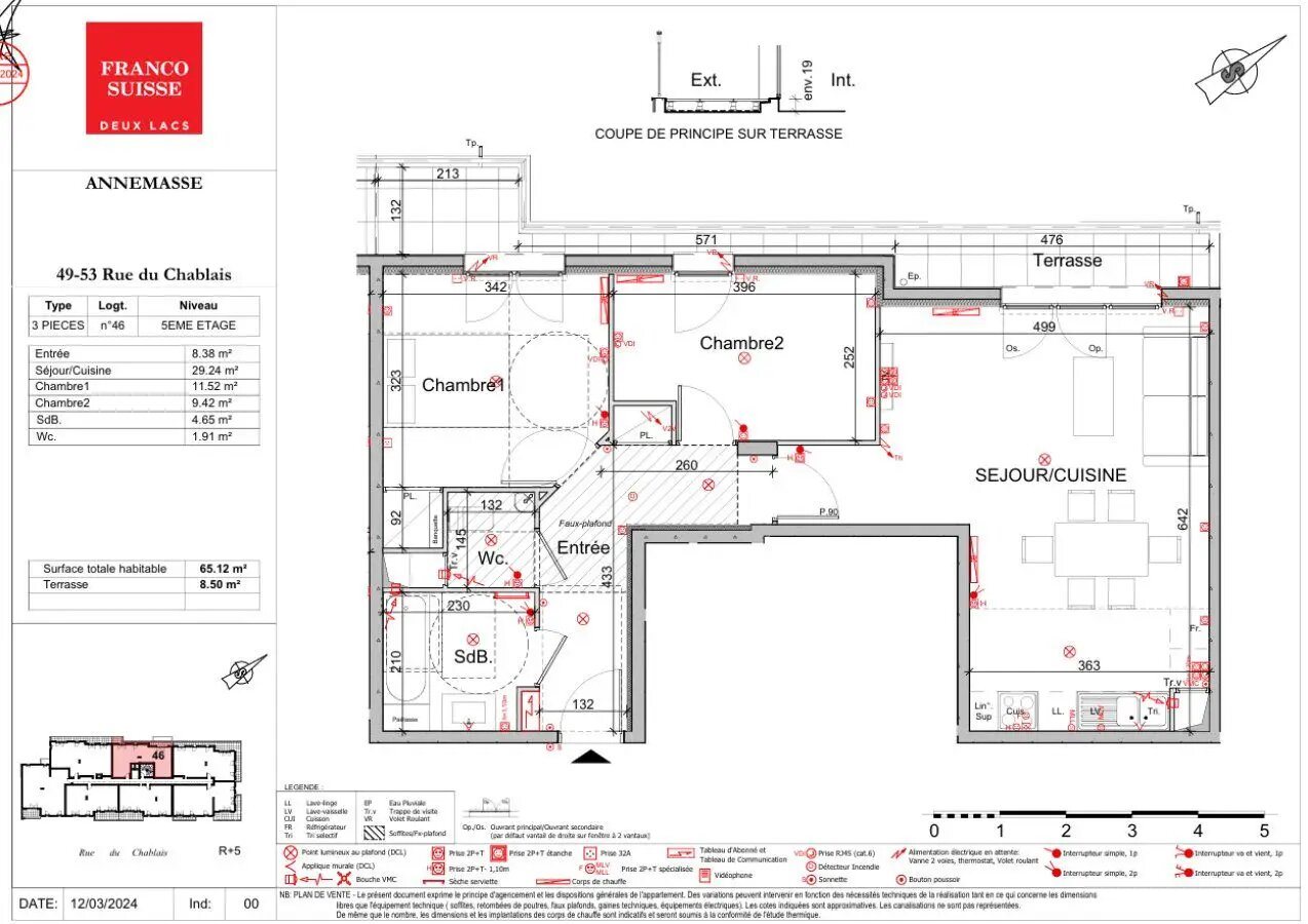 Appartement à louer, 64m², Annemasse