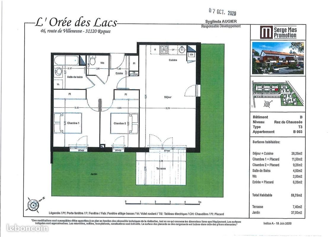Appartement à louer, 60m², Roques