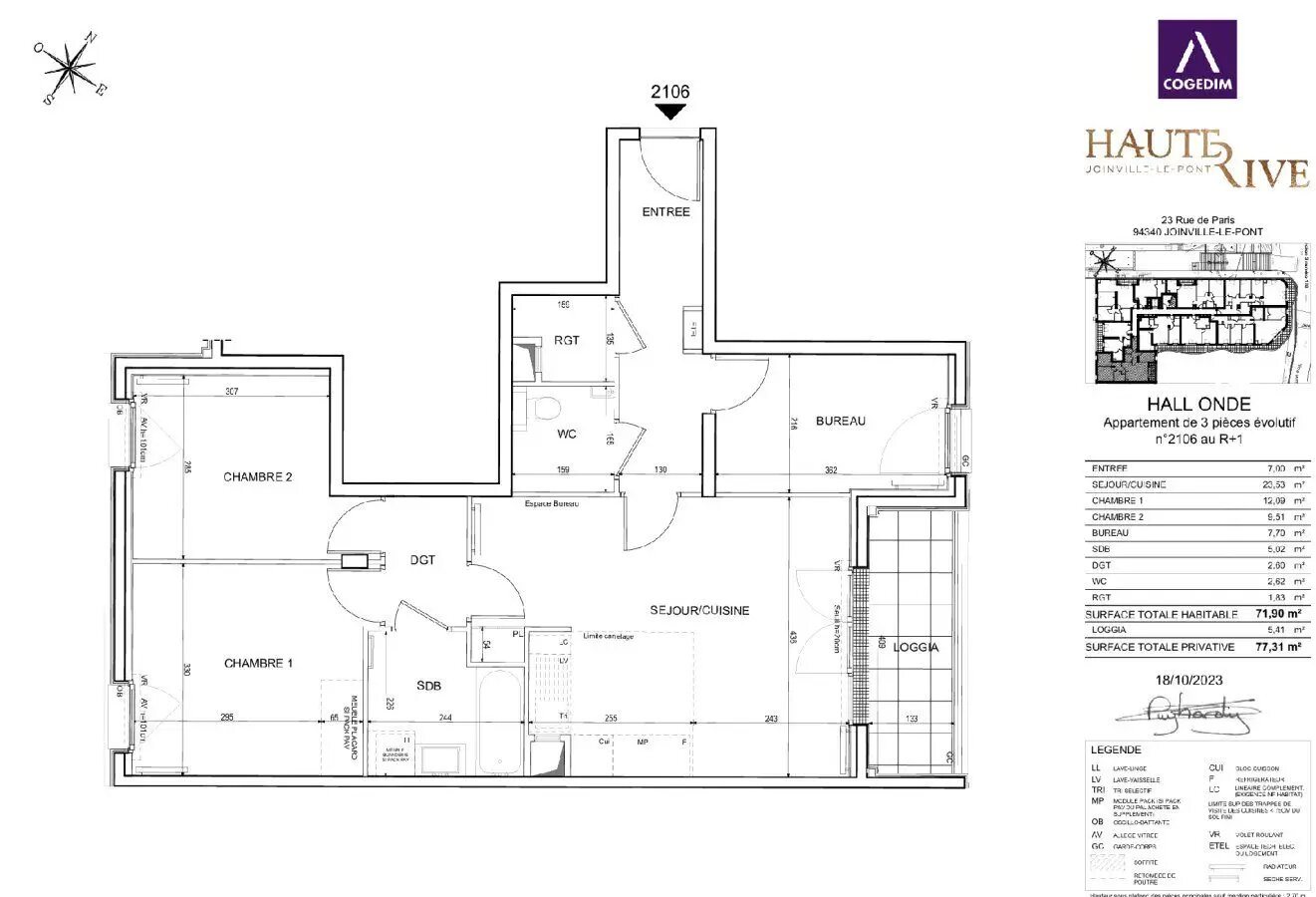 Appartement à louer, 72m², Joinville-le-Pont