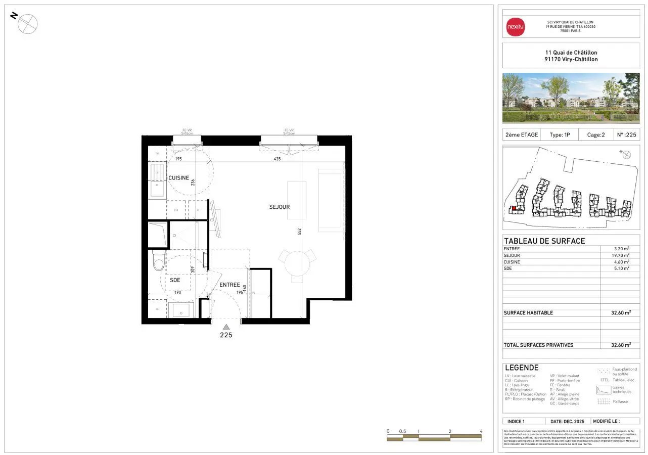 Appartement à louer, 33m², Viry-Châtillon