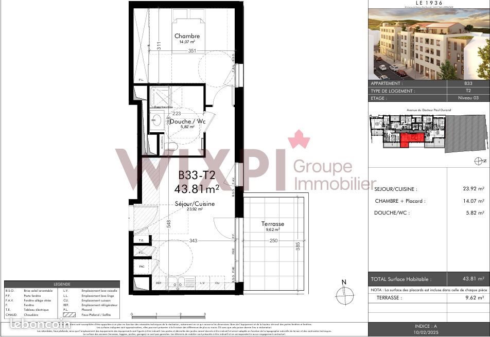Appartement à vendre, 43m², Tain-l'Hermitage