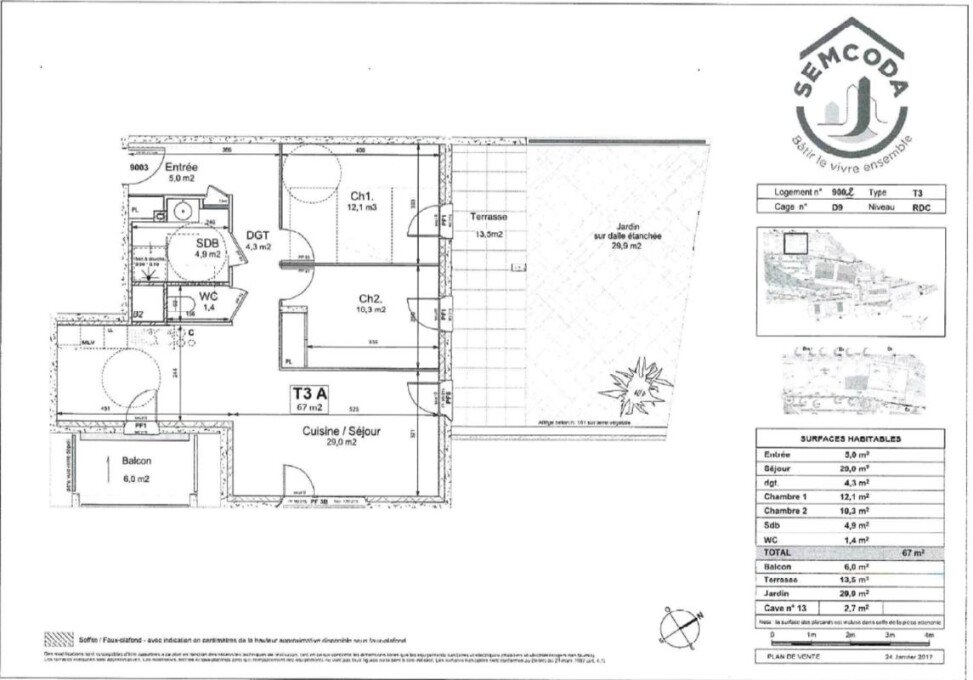 Appartement à louer, 67m², L'Arbresle