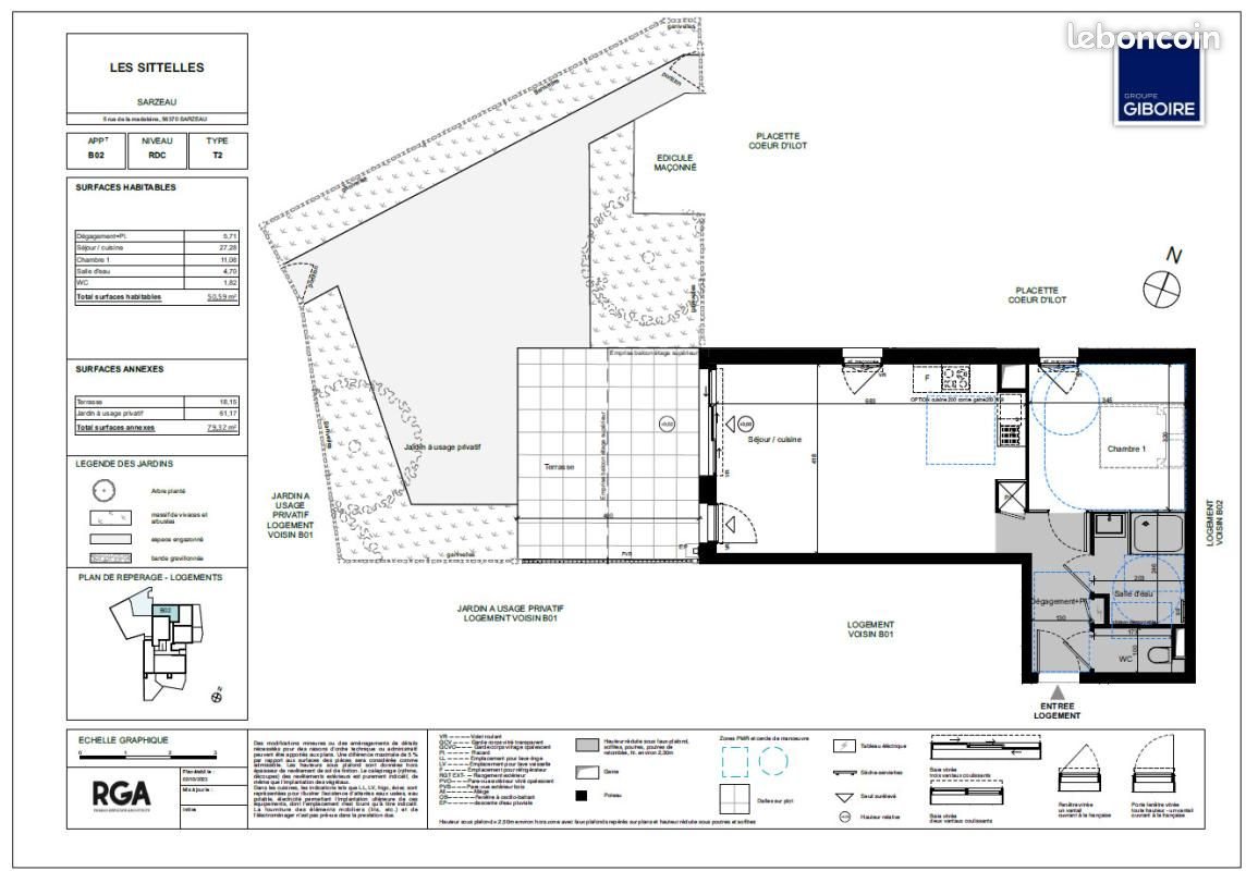 Appartement à louer, 50m², Sarzeau