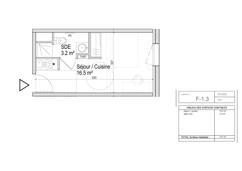 Appartement à louer, 20m², Lorient