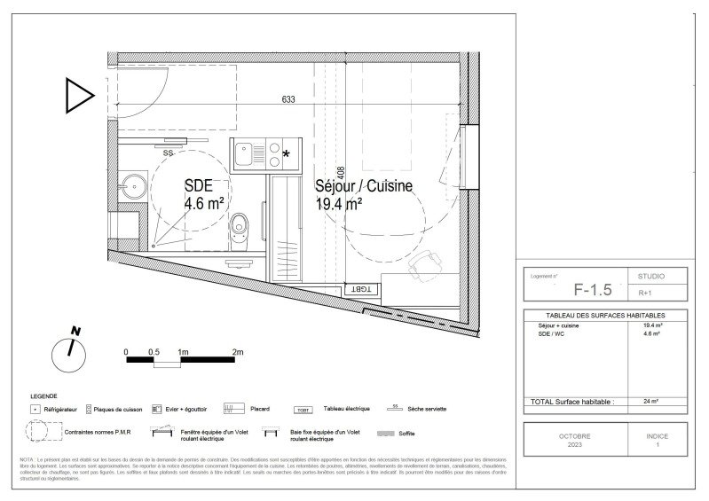 Appartement à louer, 24m², Lorient