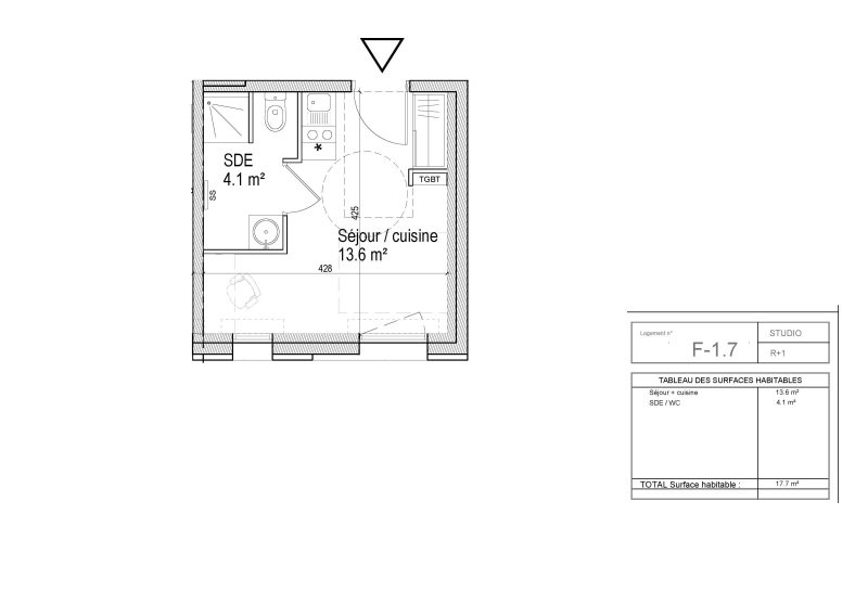 Appartement à louer, 18m², Lorient