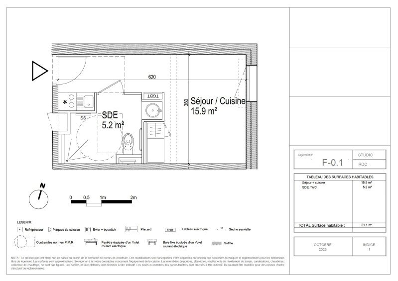 Appartement à louer, 21m², Lorient