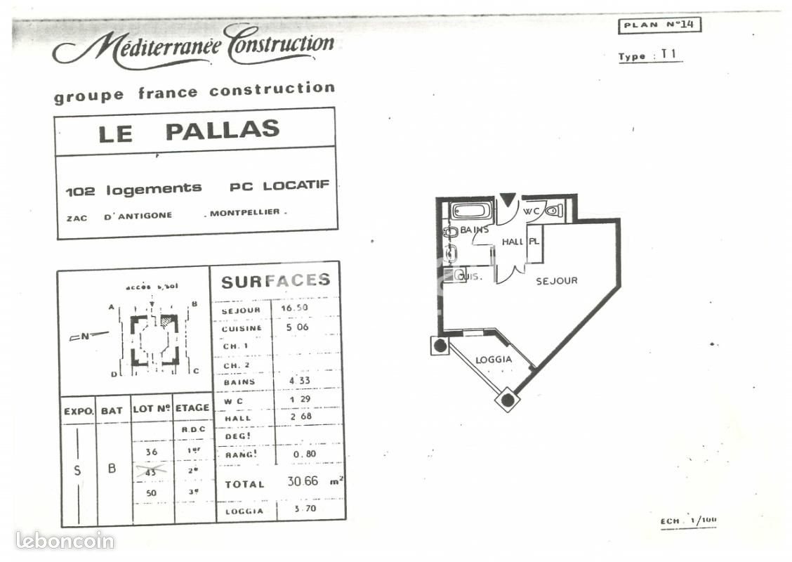 Appartement à louer, 30m², Montpellier