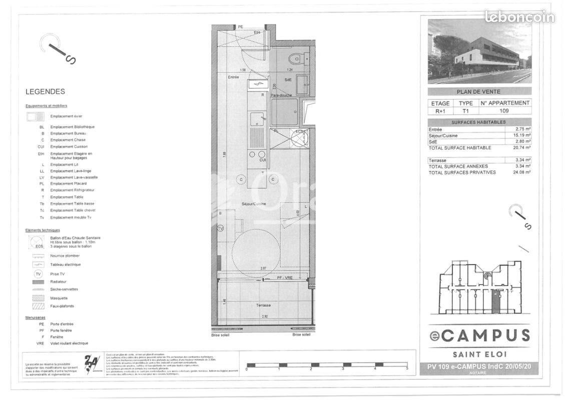 Appartement à louer, 20m², Montpellier
