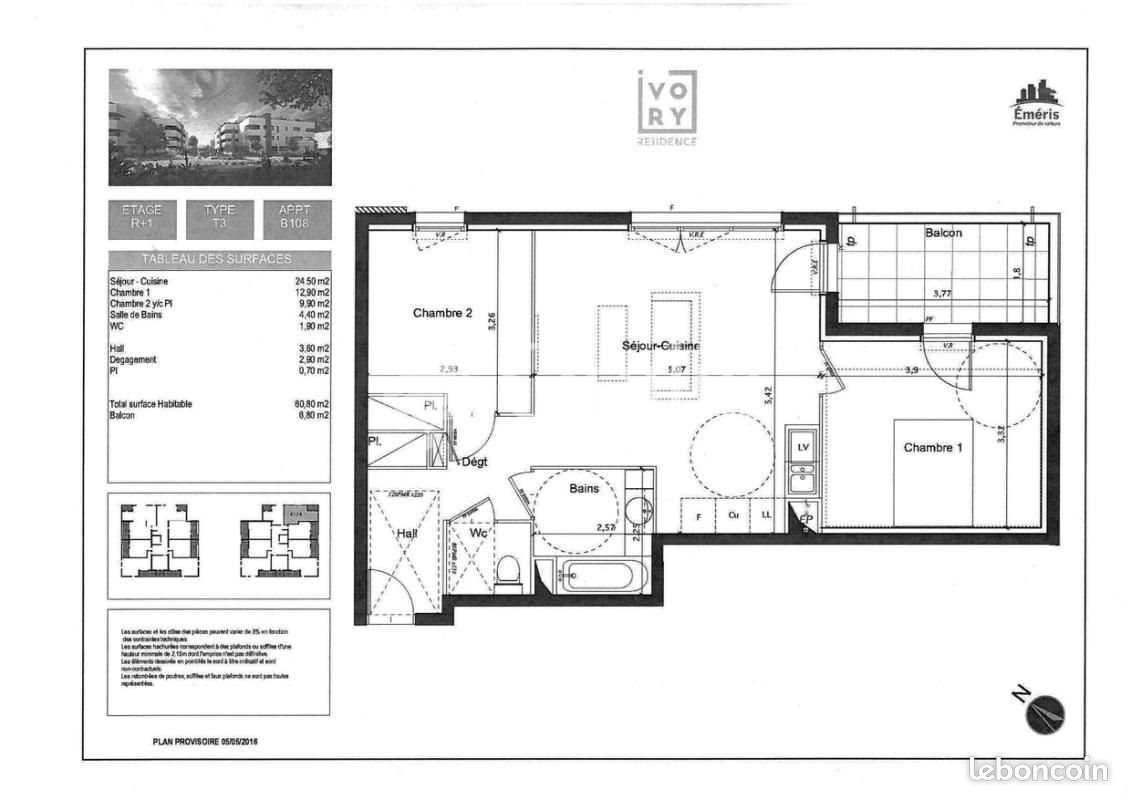 Appartement à louer, 60m², Montpellier