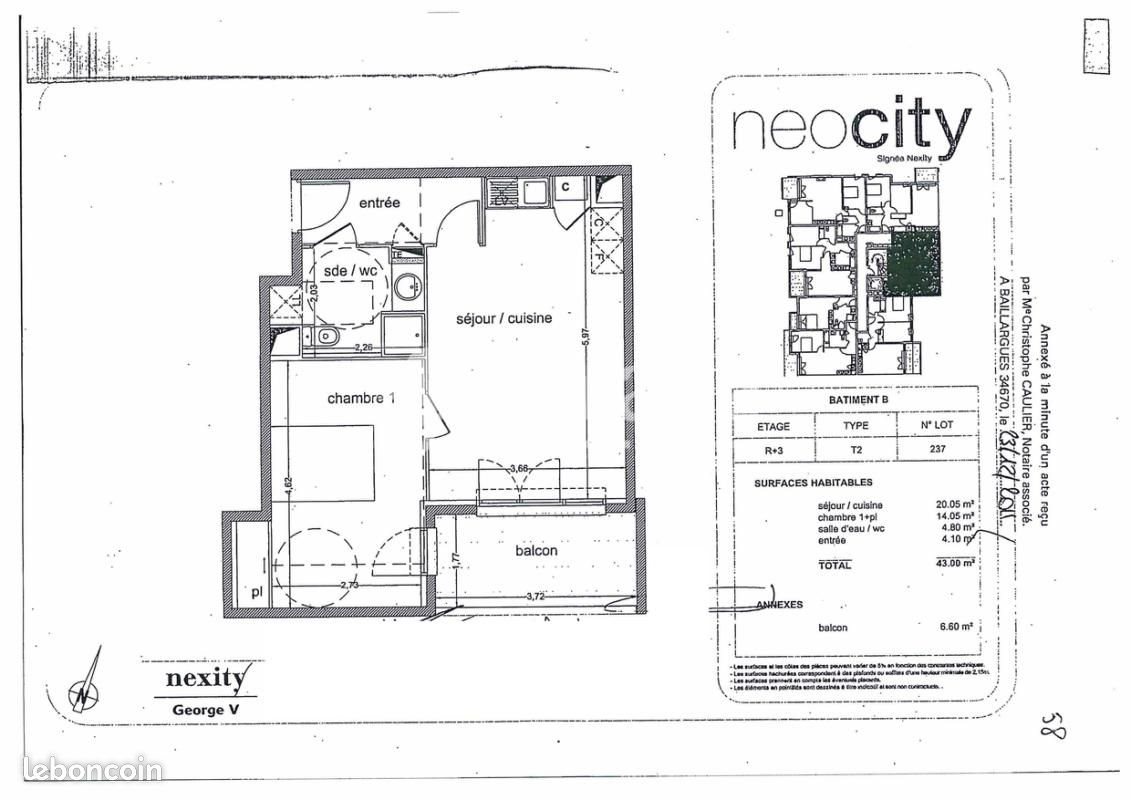 Appartement à louer, 43m², Montpellier