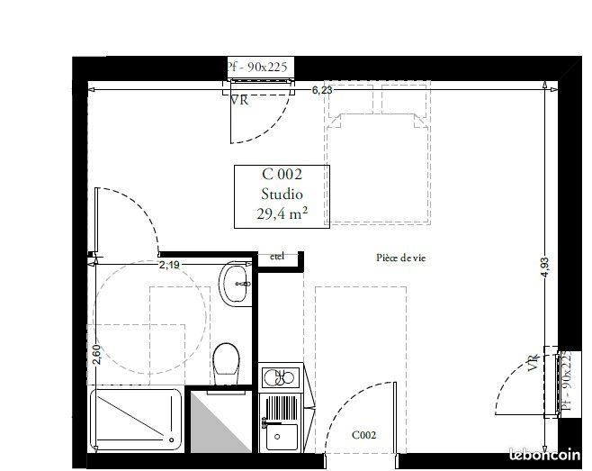 Appartement à louer, 29m², Clermont