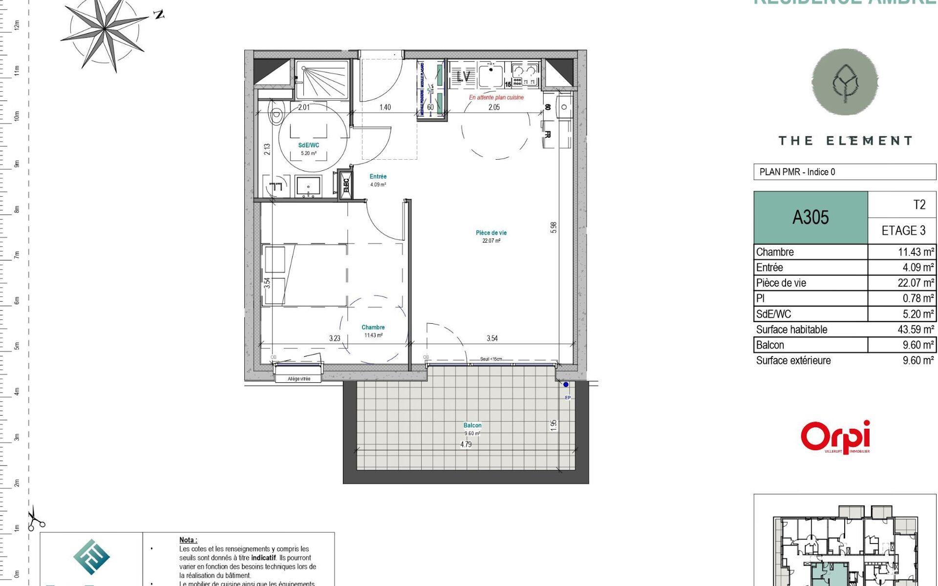 Appartement à vendre, 45m², Mont-Saint-Martin