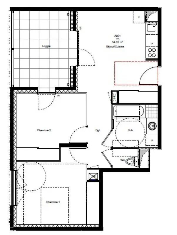 Appartement à louer, 54m², Grenoble