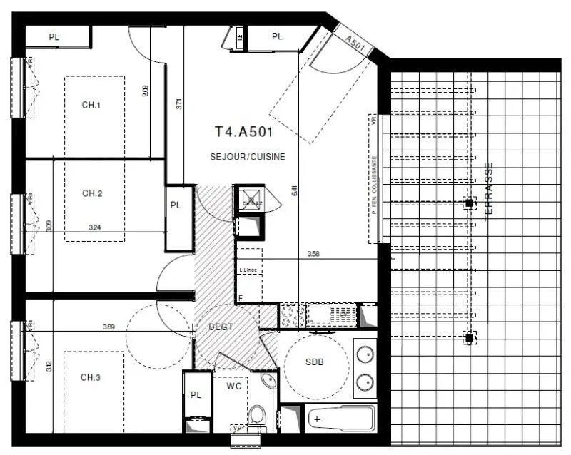 Appartement à louer, 73m², Clermont-Ferrand