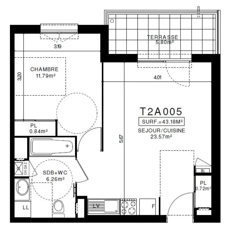 Appartement à louer, 43m², Clermont-Ferrand