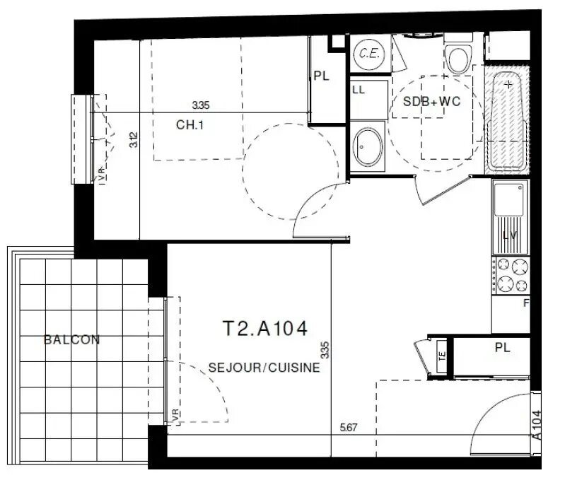 Appartement à louer, 39m², Clermont-Ferrand