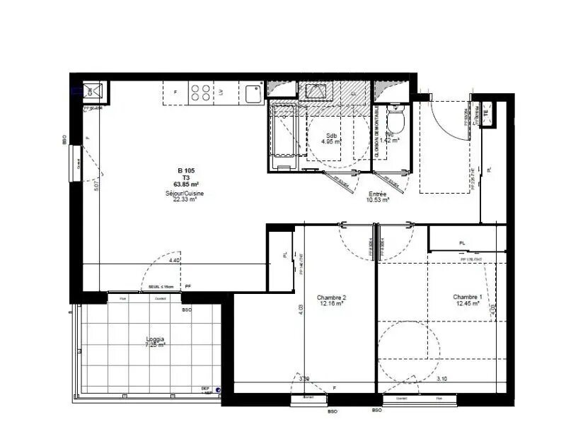 Appartement à louer, 63m², Albertville
