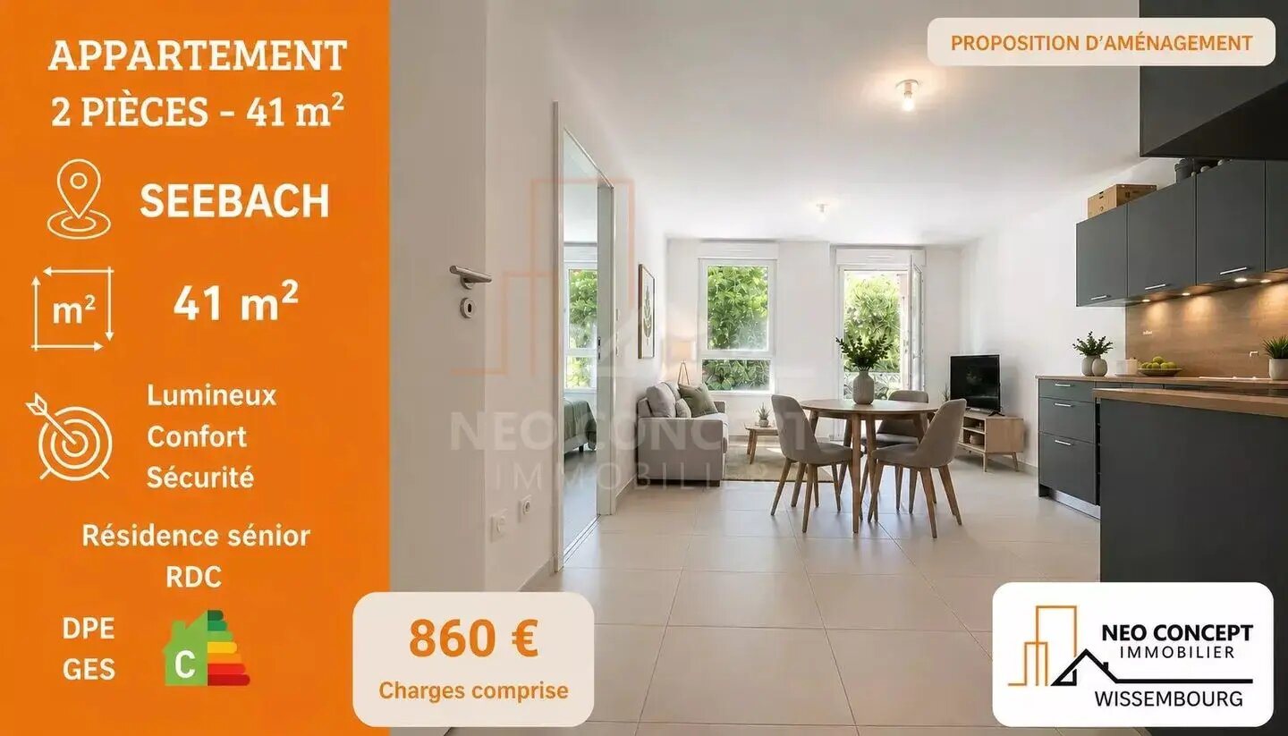 Appartement à louer, 40m², Seebach
