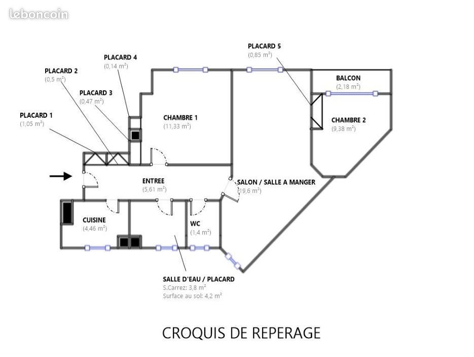 Appartement à vendre, 59m², Boulogne-Billancourt