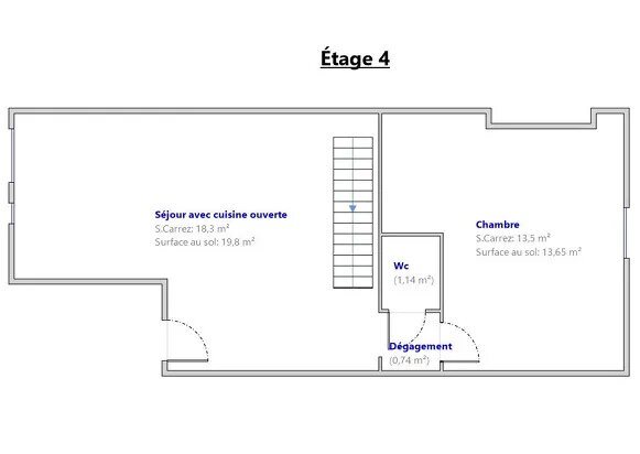 Appartement à vendre, 52m², Pantin