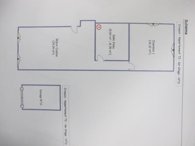 Appartement à louer, 54m², Blandy