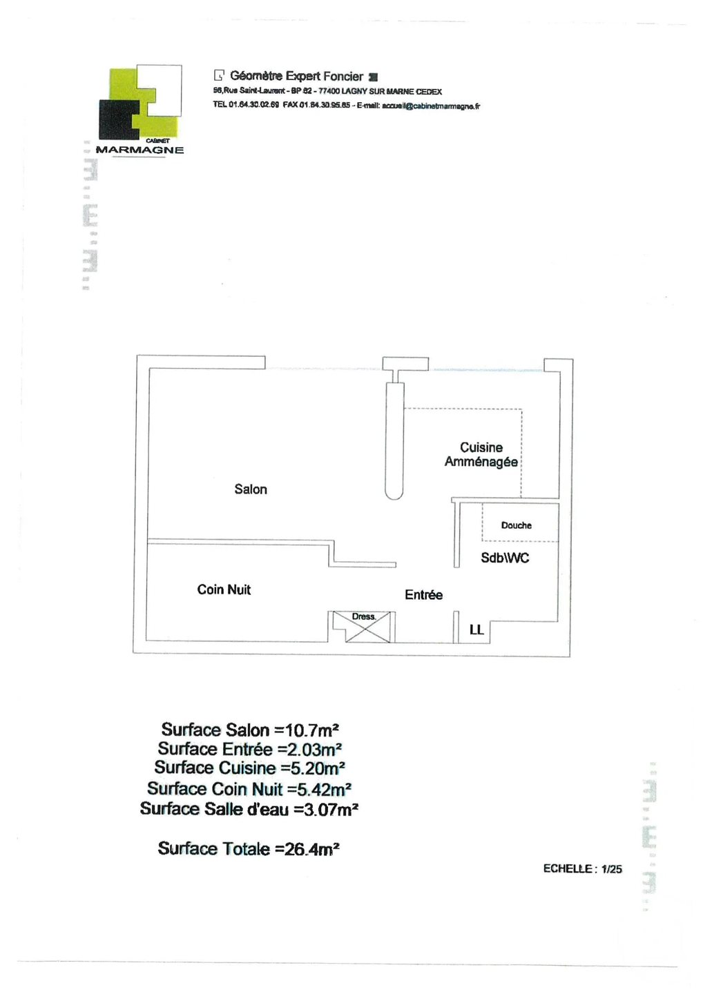 Appartement à louer, 26m², Lagny-sur-Marne