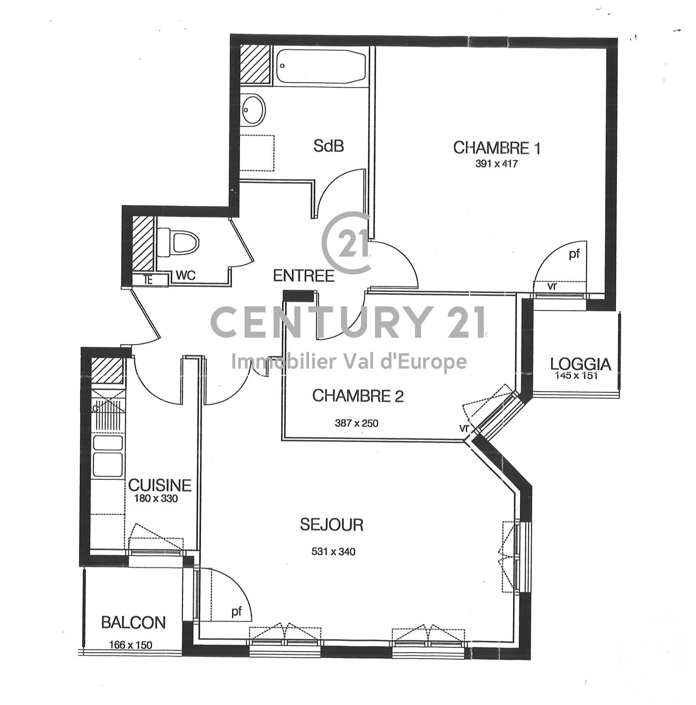 Appartement à louer, 63m², Bussy-Saint-Georges