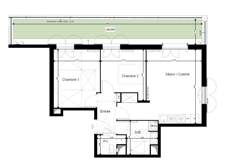 Appartement à vendre, 55m², Thiverval-Grignon