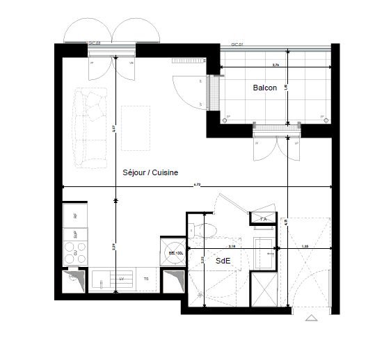Appartement à vendre, 32m², Thiverval-Grignon