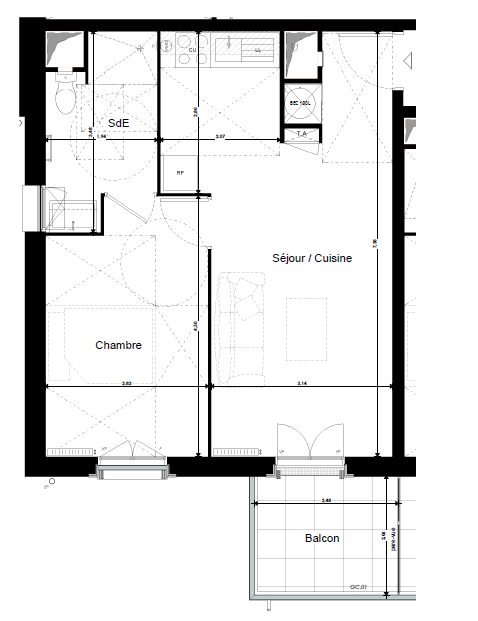 Appartement à vendre, 42m², Thiverval-Grignon