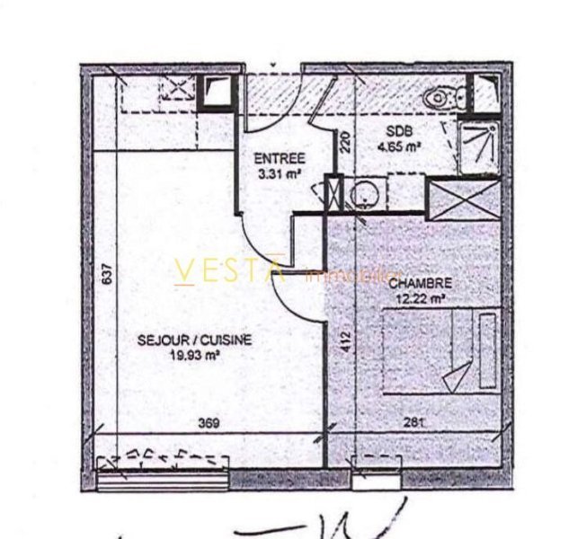 Appartement à vendre, 42m², Montreuil