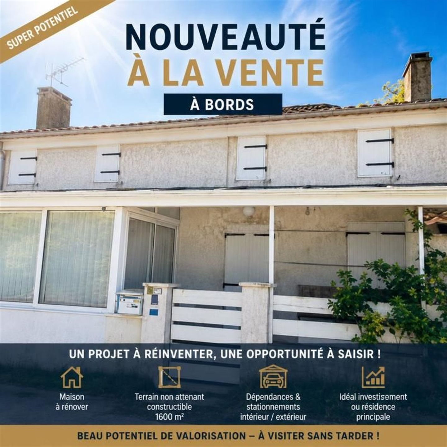 Maison à vendre, 80m², Bords
