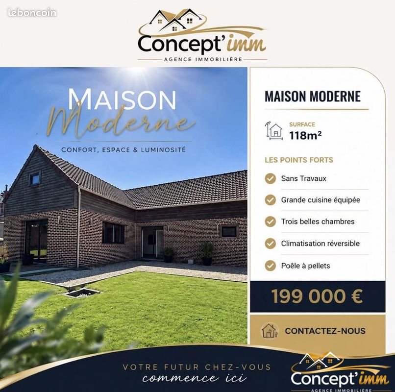 Maison à vendre, 115m², Cambrai