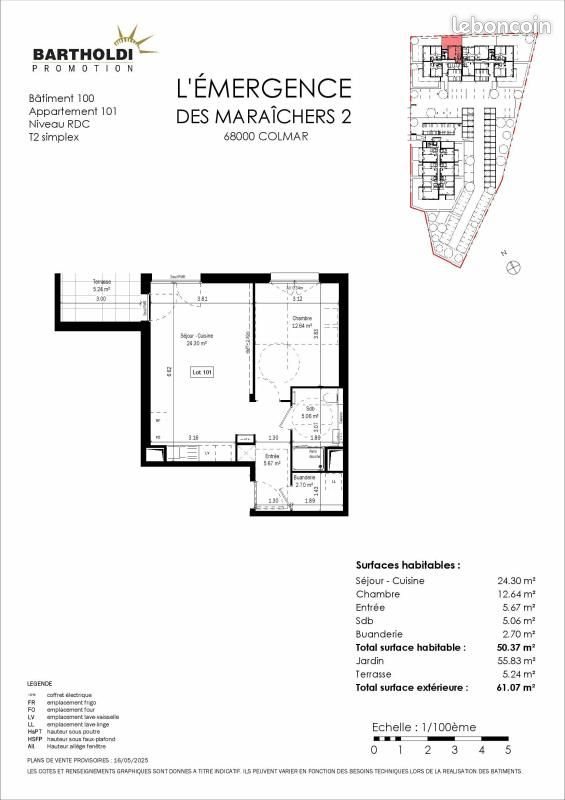 Appartement à vendre, 50m², Colmar
