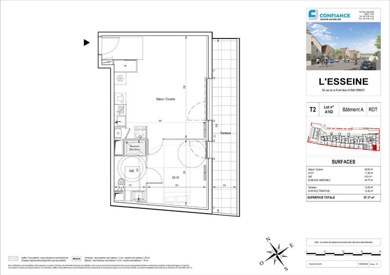 Appartement à louer, 44m², Ormoy