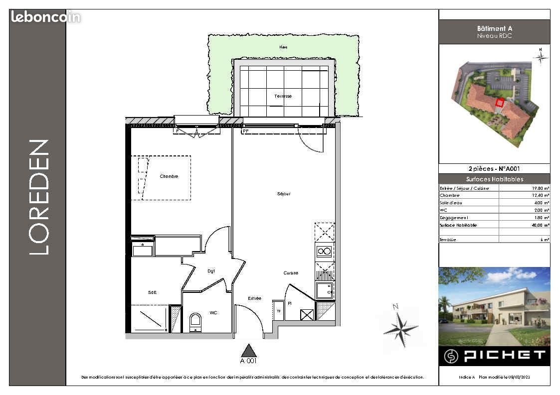 Appartement à louer, 40m², Belberaud